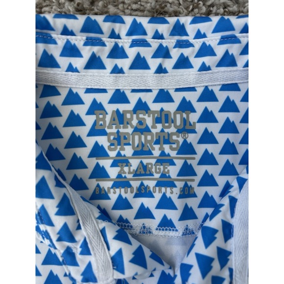 Barstool Sports Polo Shirt Mens XL White Pardon My Take Mountains Performance - Picture 2 of 6